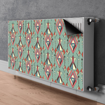 Magnetic radiator mat Aztec pattern