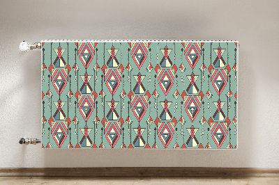 Magnetic radiator mat Aztec pattern