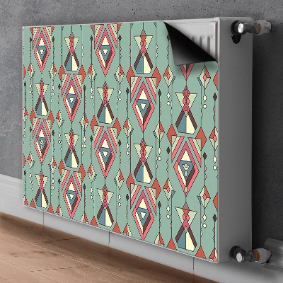 Magnetic radiator mat Aztec pattern