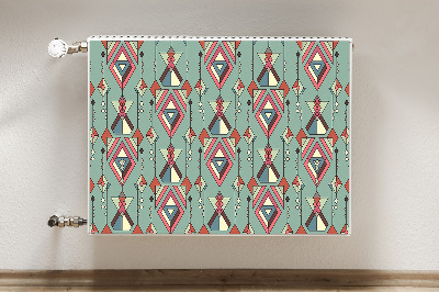 Magnetic radiator mat Aztec pattern