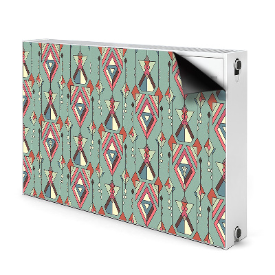 Magnetic radiator mat Aztec pattern