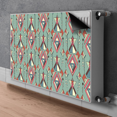 Magnetic radiator mat Aztec pattern