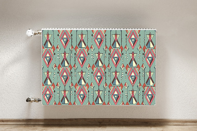 Magnetic radiator mat Aztec pattern