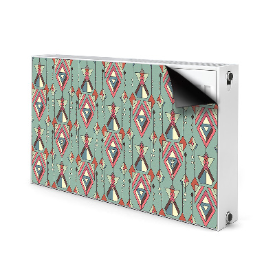 Magnetic radiator mat Aztec pattern