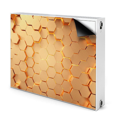 Decorative radiator mat Honeycomb 3d graphics