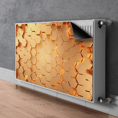 Decorative radiator mat Honeycomb 3d graphics