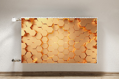 Decorative radiator mat Honeycomb 3d graphics