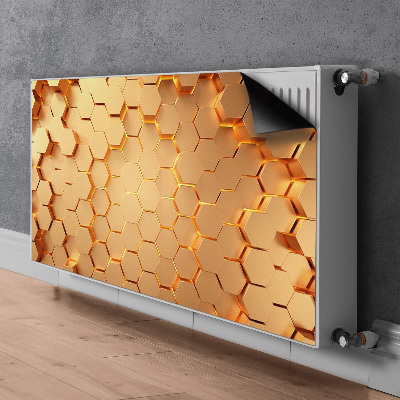 Decorative radiator mat Honeycomb 3d graphics