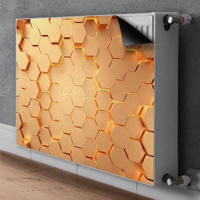 Decorative radiator mat Honeycomb 3d graphics