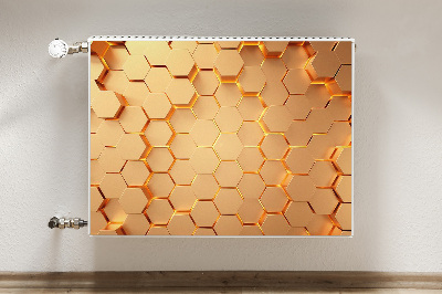 Decorative radiator mat Honeycomb 3d graphics