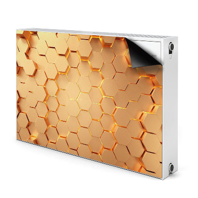 Decorative radiator mat Honeycomb 3d graphics