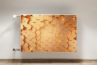 Decorative radiator mat Honeycomb 3d graphics