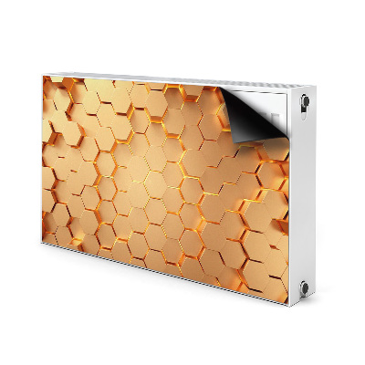 Decorative radiator mat Honeycomb 3d graphics