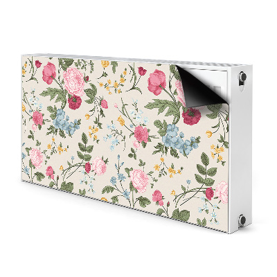 Decorative radiator cover Colorful flowers