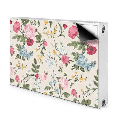 Decorative radiator cover Colorful flowers