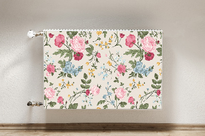 Decorative radiator cover Colorful flowers