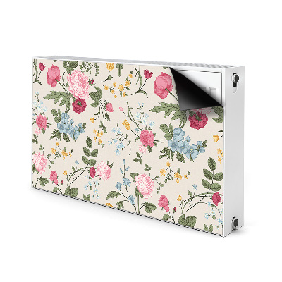 Decorative radiator cover Colorful flowers