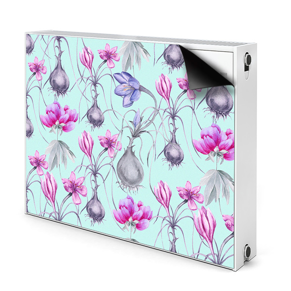 Decorative radiator cover Crocuses with onions