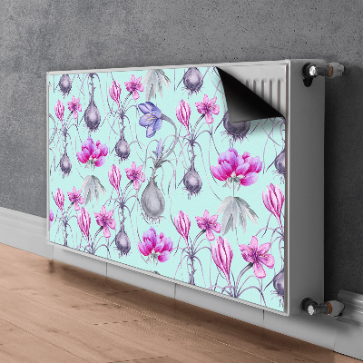 Decorative radiator cover Crocuses with onions