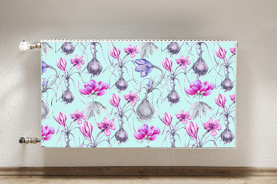 Decorative radiator cover Crocuses with onions