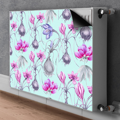 Decorative radiator cover Crocuses with onions