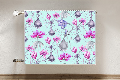 Decorative radiator cover Crocuses with onions