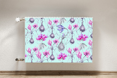 Decorative radiator cover Crocuses with onions