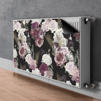 Magnetic radiator mat Romantic flowers