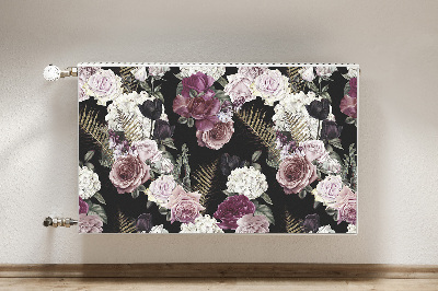 Magnetic radiator mat Romantic flowers