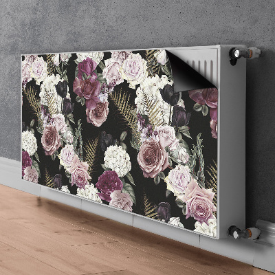 Magnetic radiator mat Romantic flowers