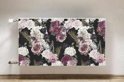 Magnetic radiator mat Romantic flowers