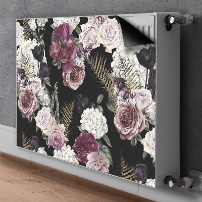 Magnetic radiator mat Romantic flowers