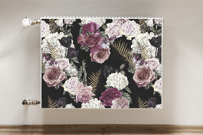 Magnetic radiator mat Romantic flowers