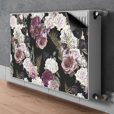 Magnetic radiator mat Romantic flowers