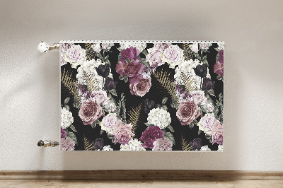 Magnetic radiator mat Romantic flowers