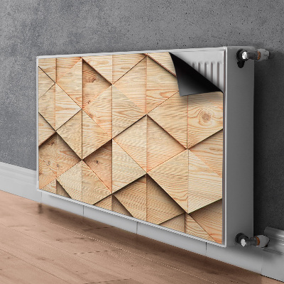 Magnetic radiator mat Wooden 3D pattern