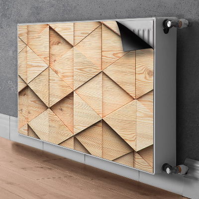 Magnetic radiator mat Wooden 3D pattern