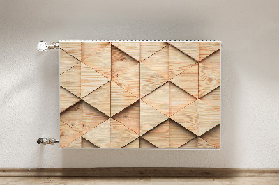 Magnetic radiator mat Wooden 3D pattern