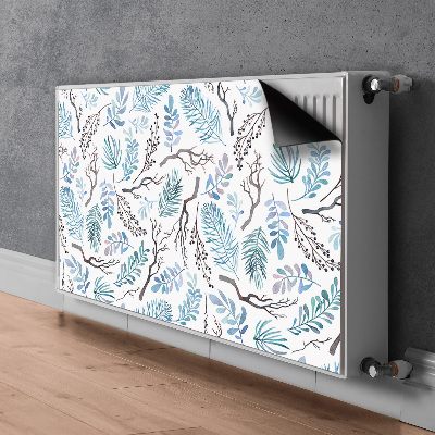 Printed radiator mat Leaves and branches