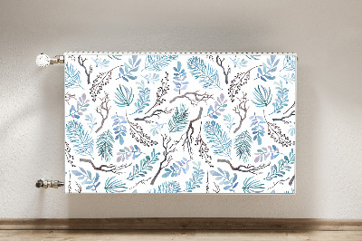 Printed radiator mat Leaves and branches