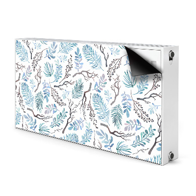 Printed radiator mat Leaves and branches