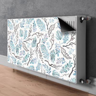 Printed radiator mat Leaves and branches