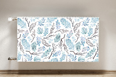 Printed radiator mat Leaves and branches