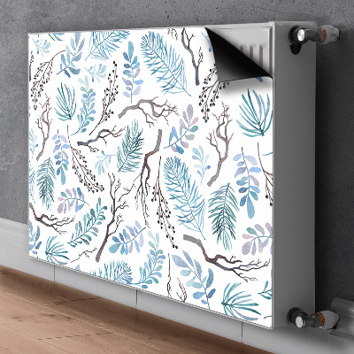 Printed radiator mat Leaves and branches