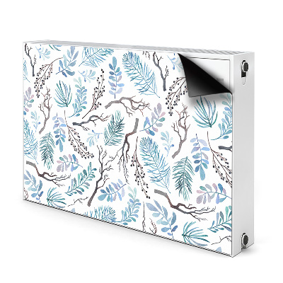 Printed radiator mat Leaves and branches