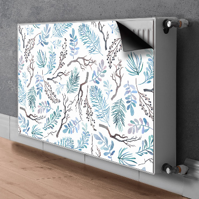 Printed radiator mat Leaves and branches