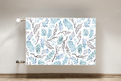 Printed radiator mat Leaves and branches