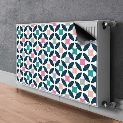 Decorative radiator mat Pastel retro pattern