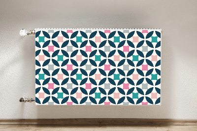 Decorative radiator mat Pastel retro pattern