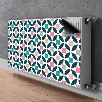 Decorative radiator mat Pastel retro pattern